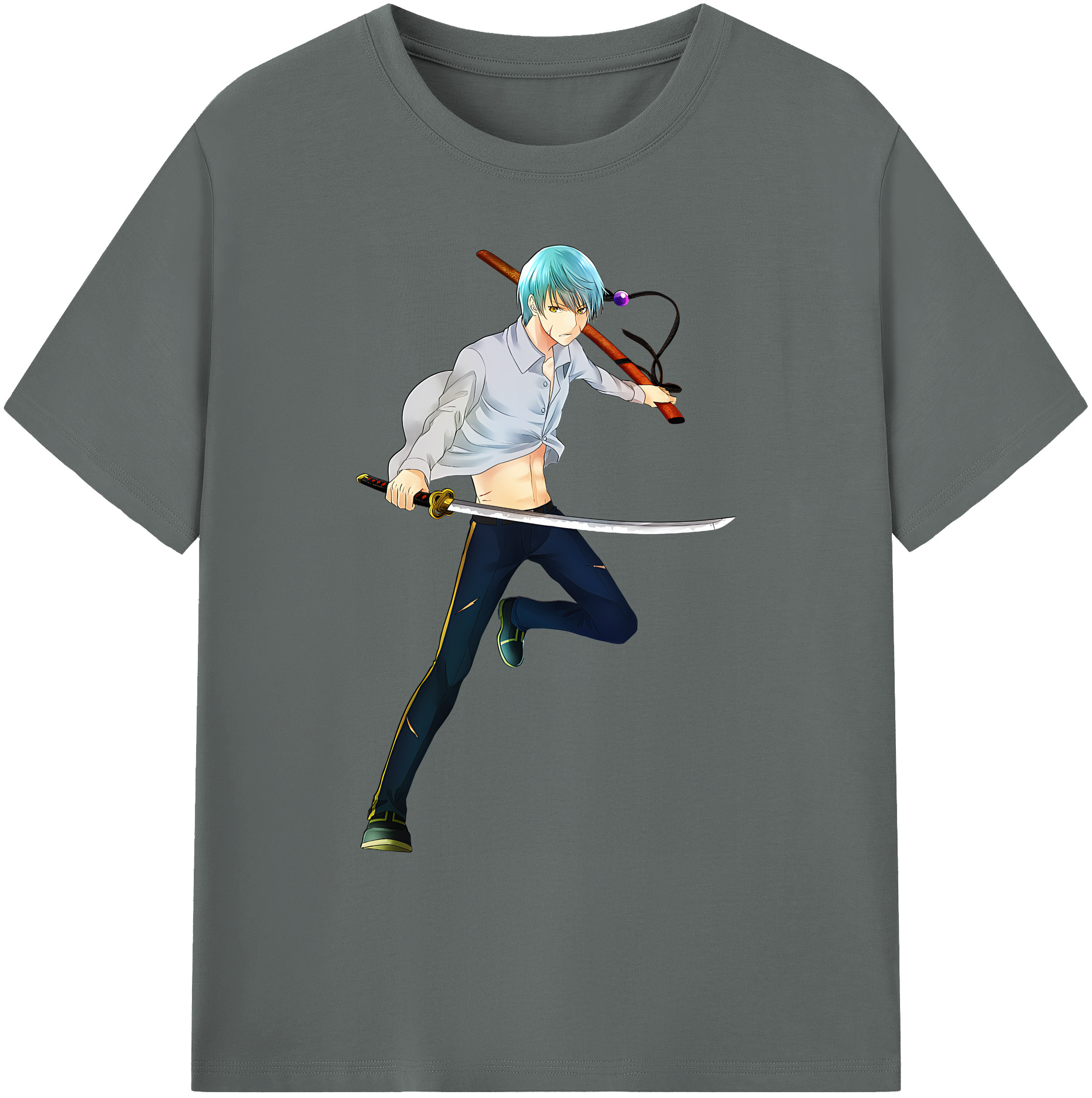 （画像用） 刀剣乱舞 Touken Ranbu 綿100％ メンズ半袖Tシャツ｜肌触りやわらか＆通気性